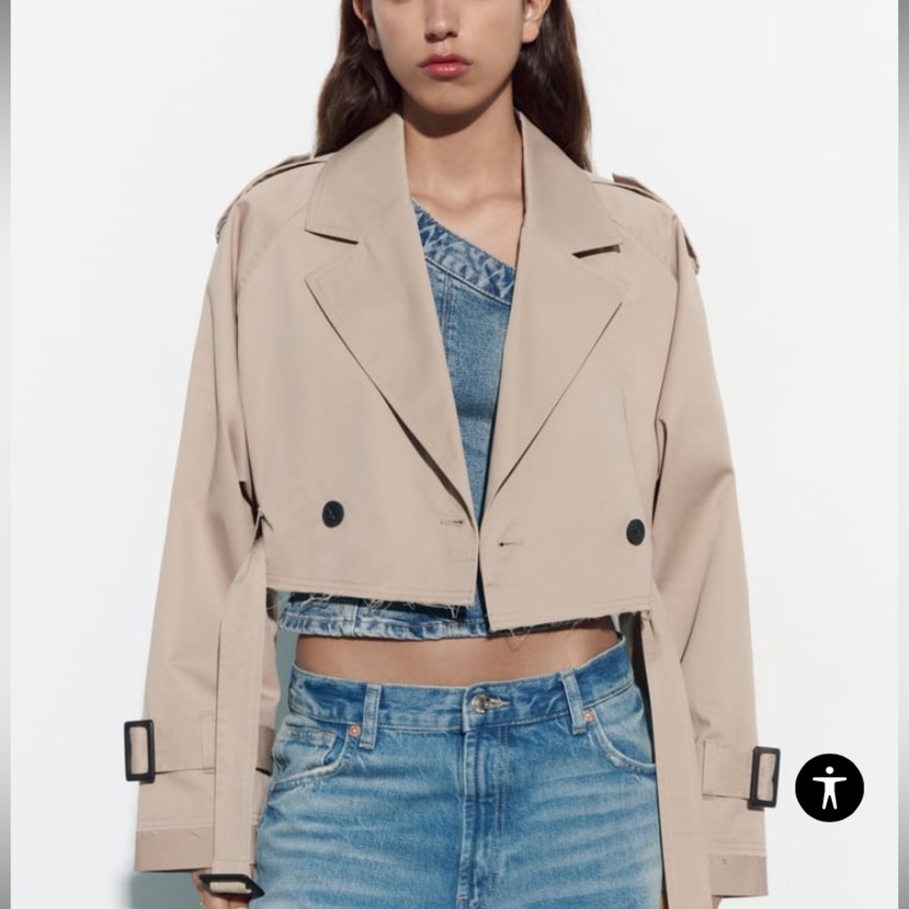 Zara Oversized Cropped Trench coat